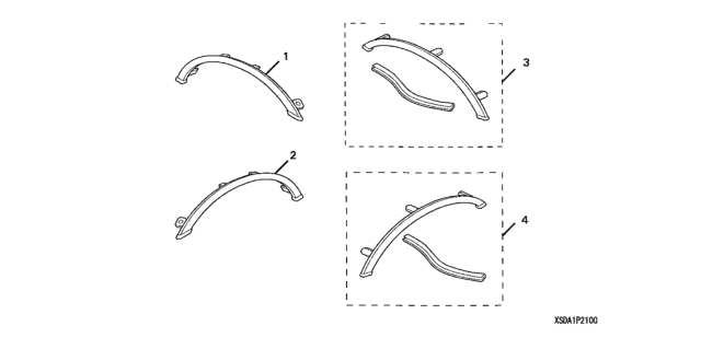 2007 Honda Accord Fenderwell Trim Diagram