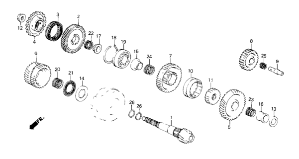 1985 Honda CRX Washer, Thrust (28X42X2.40) Diagram for 90403-PF0-000