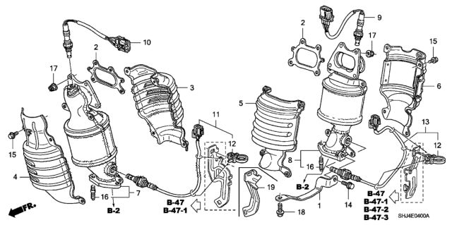 2007 Honda Odyssey Sensor, Front Laf Diagram for 36531-RYE-A01