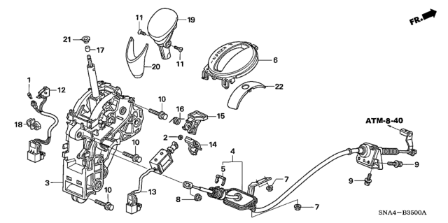 2008 Honda Civic Bracket, Base Diagram for 54200-SNA-A82