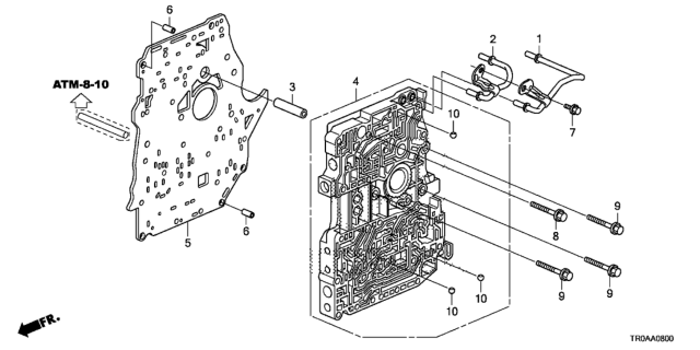 2013 Honda Civic AT Main Valve Body Diagram