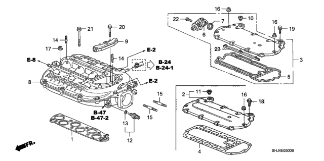 2007 Honda Odyssey Cover, In. Manifold (Upper) Diagram for 17140-RKB-013