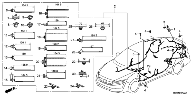 2018 Honda Clarity Plug-In Hybrid 4 Door PLUGIN (CLARITY PHEV) KA CVT Wire Harness Diagram 3