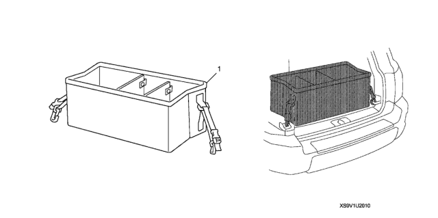 2020 Honda Civic 5 Door LX (HONDA SENSING) KA CVT Cargo Organizer (Soft) Diagram