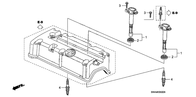 2010 Honda CR-V Plug Hole Coil Diagram