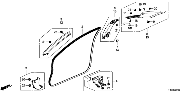 2017 Honda Accord Garnish Assy., L. FR. Pillar *NH167L* (GRAPHITE BLACK) Diagram for 84151-T3L-A01ZC