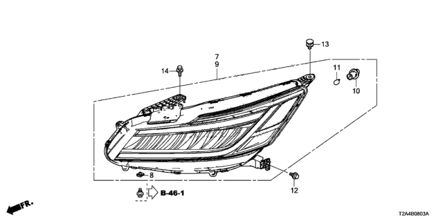 2016 Honda Accord Headlight (LED) Diagram