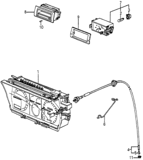 1985 Honda Accord Panel, Clock Face *B32L* (DEW BLUE) Diagram for 39701-SA5-020ZG