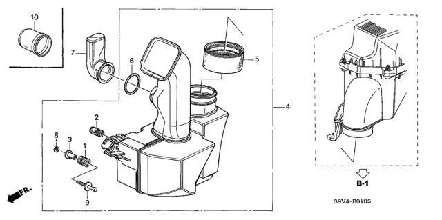 2007 Honda Pilot Resonator Chamber Diagram