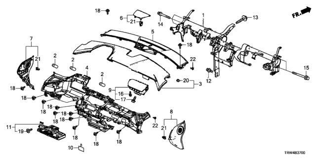 2020 Honda Clarity Plug-In Hybrid Instrument Panel Diagram