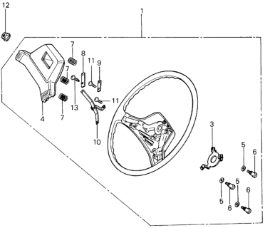 1982 Honda Civic Spring B, Contact Diagram for 53156-SA0-024