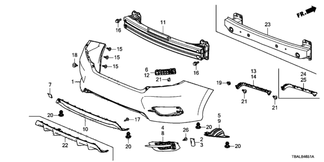 2020 Honda Civic Grommet, Screw (5MM) Diagram for 90664-TR0-A01