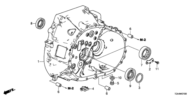 2013 Honda Accord MT Clutch Case Diagram
