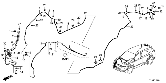 2018 Honda CR-V Tube (4X7X150) Diagram for 76891-TLA-A01