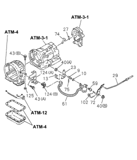 2002 Honda Passport 4 Door 4LX KA 4AT AT Transmission Inhibitor Switch Diagram