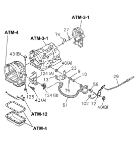 2000 Honda Passport Shield, Mode Switch Diagram for 8-96014-454-0