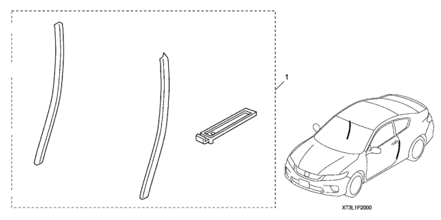 2013 Honda Accord 2 Door EX-L KA CVT Door Edge Guard Diagram