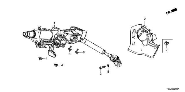 2019 Honda Civic COVER, STEERING JOINT (LH) Diagram for 53321-TGG-A10