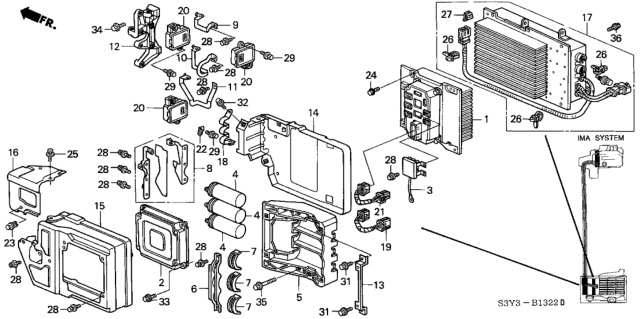 2001 Honda Insight IMA Pdu Diagram