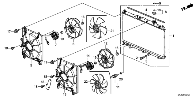 2014 Honda Accord Seal Diagram for 19013-5A2-A02