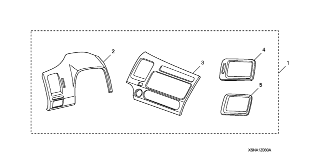 2009 Honda Civic 4 Door DX KA 5MT Trim (Carbon Fiber Look) Diagram