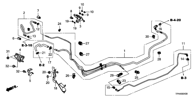 2020 Honda CR-V Hybrid Set, Fuel Pipe Assembly Diagram for 16050-TPG-A00