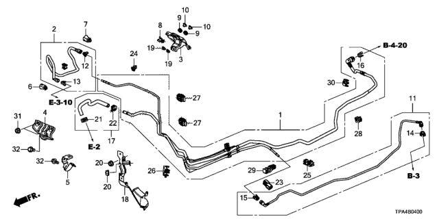 2021 Honda CR-V Hybrid Fuel Pipe Diagram