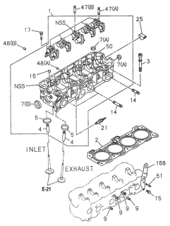 1996 Honda Passport Plug, Cylinder Head Diagram for 8-94407-625-0