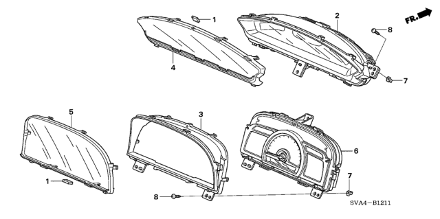 2007 Honda Civic Meter Components Diagram