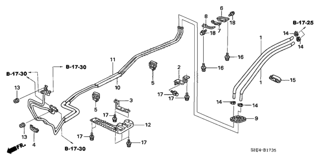 2010 Honda Odyssey Rear Water Hose Diagram