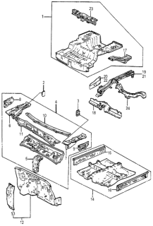 1984 Honda Accord Windshield, FR. (Lower) Diagram for 60651-SA5-672ZZ