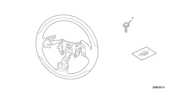 2007 Honda Accord 2 Door LX KA 5AT Steering Wheel Diagram