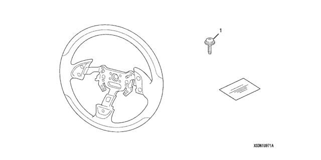 2007 Honda Accord Wheel, Steering (Wood) Diagram for 08U97-SDN-110C