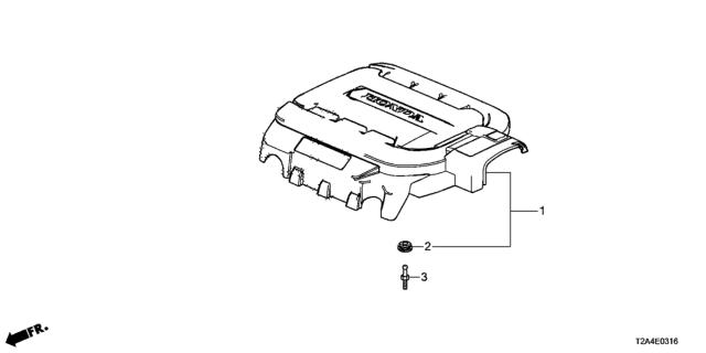 2016 Honda Accord Rubber,Eng Cover Diagram for 17122-5G0-A00