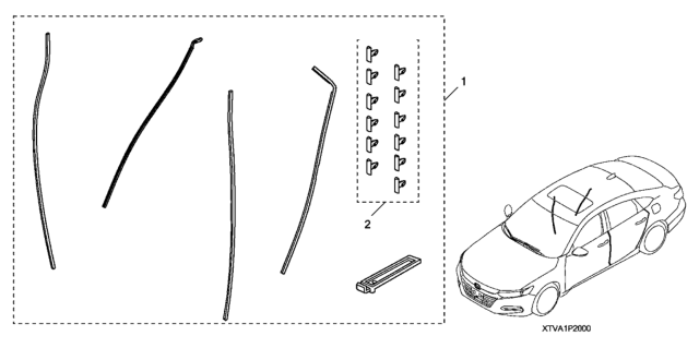 2021 Honda Accord Door Edge Guard Diagram