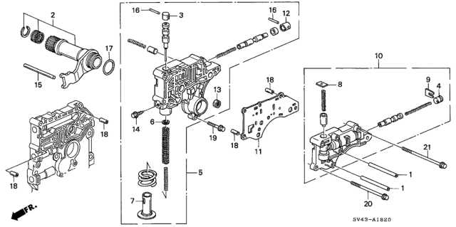 1995 Honda Accord AT Regulator (V6) Diagram