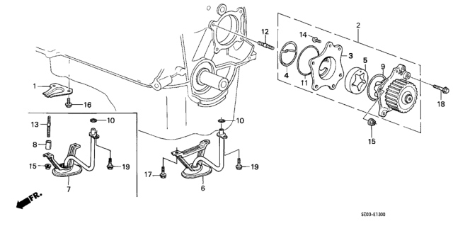 1989 Honda Accord Spacer, Oil Strainer Diagram for 15221-PH4-010