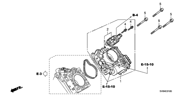 2010 Honda Civic Throttle Body, Electronic Control (Gma4A) Diagram for 16400-RNB-A01