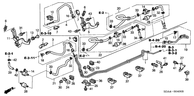 2004 Honda Accord Fuel Pipe Diagram