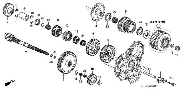 2005 Honda Odyssey Bearing, Needle (42X50X19) Diagram for 91035-RGR-006