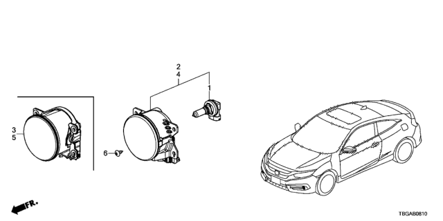 2020 Honda Civic Foglight Diagram