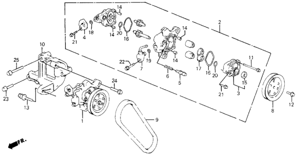 1988 Honda Civic Seal, Plunger Diagram for 91307-PH1-004