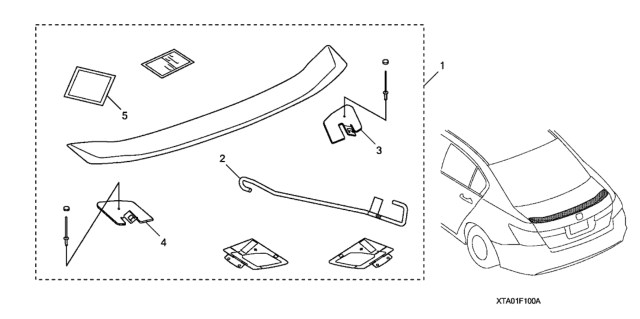 2012 Honda Accord Deck Lid Spoiler Diagram