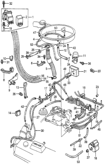 1981 Honda Prelude Clamp Diagram for 17363-689-661