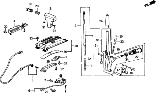 1988 Honda Accord Select Lever Diagram