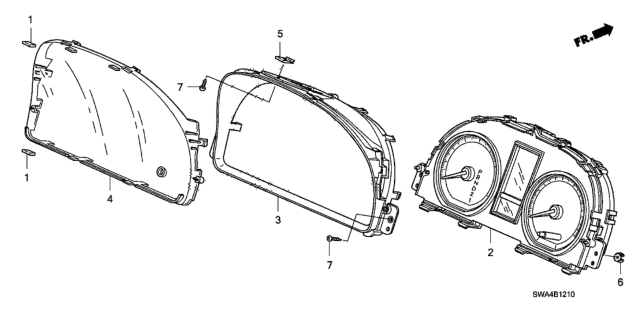 2009 Honda CR-V Meter Assembly Diagram for 78120-SWA-A23