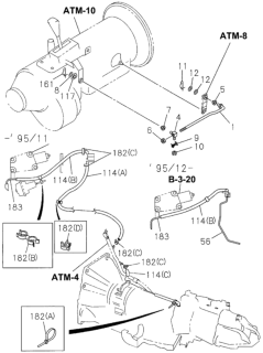 1997 Honda Passport Pipe, Vacuum Diagram for 8-97120-495-3