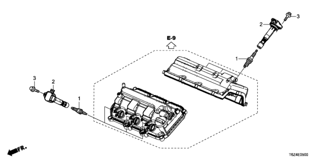 2021 Honda Ridgeline Plug Hole Coil - Plug Diagram