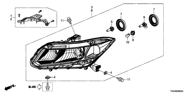 2012 Honda Civic Headlight Diagram