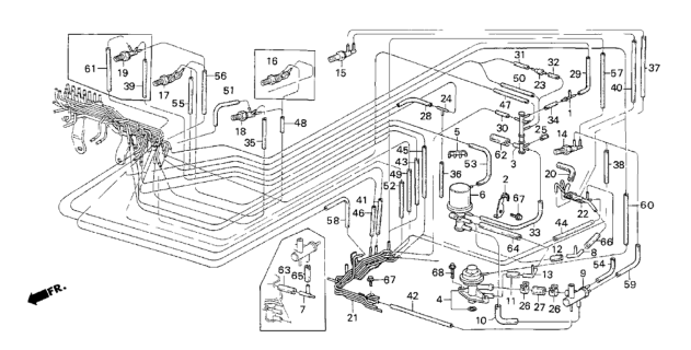 1984 Honda CRX Pipe C, Install Diagram for 17405-PE1-671